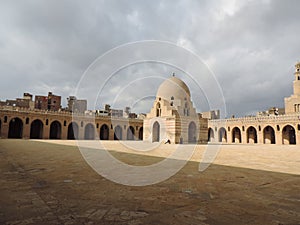 Mosque of Ibn Tulun in Cairo, Egypt - Holy Islamic site - Ancient architecture- Africa religious trip photo