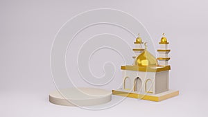 Mosque Islamic display 3d illustration 3D rendering