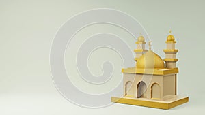 Mosque Islamic display 3d illustration 3D rendering