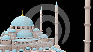Mosque Islamic display 3d illustration 3D rendering
