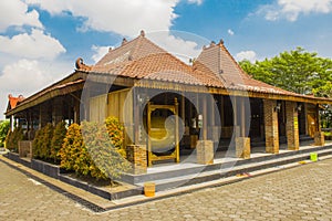 mosque Joglo Sekalekan Klaten, indonesia. shaped like joglo Javanese traditional house.