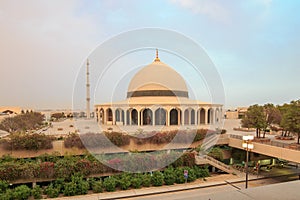 Mosque at King Fadh Airport in Dammam during Sandstorm