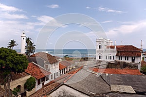 Mosque and lighthouse in Fort Galle