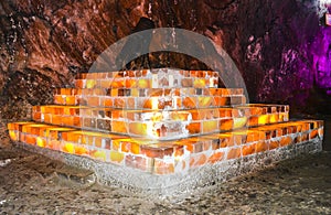 Mosque made of salt bricks inside Khewra mine