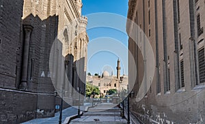 Mosque of Madrassa of Sultan Hassan and the Mosque of Al Rifai and Masjed Almahmodyah in downtown of Cairo