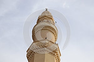 Minaret of mosque in Aswan city