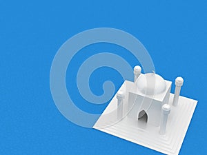 Mosque Minimalist 3D Style