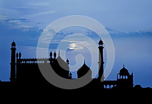 Mosque moonlight