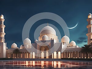 Mosque Muslims Abu Dhabi UAE ai generator