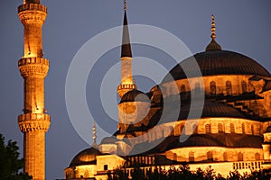 Mosque at night photo