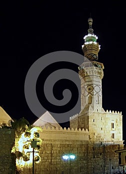 Mosque by night. Damascus, Syria