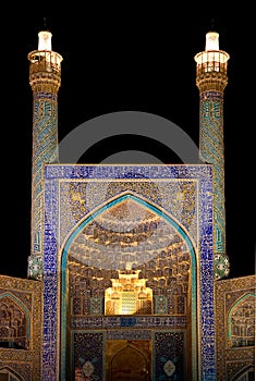 Mosque at night isfahan iran