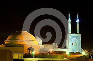 Mosque in night lights, Iran