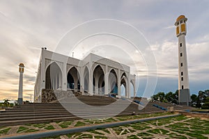 Mosque photos with a beautiful sunset. Songkhla Central Mosque is a famous mosque in Hat Yai District, Songkhla Province, Southern