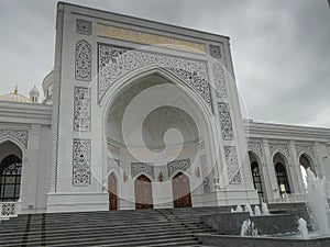 The mosque `Pride of Muslims` named after the Prophet Muhammad in the city of Shali in the Chechen Republic of Russia.