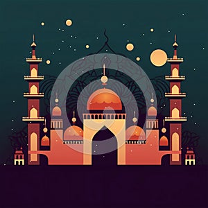 mosque , Ramadan Eid moon