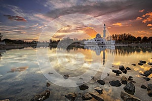 Mosque reflection photo