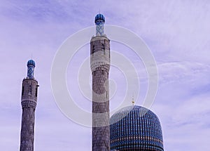 mosque Sankt-Petersburg blue sky architecture detail religion