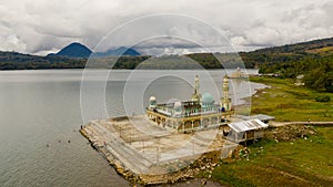 Mosque on the shore of lake Lanao. Lanao del Sur, Philippines. photo