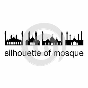 Mosque silhoutte black and white