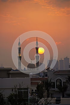 Mosque at sunset