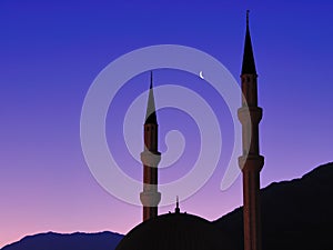 Mosque at sunset