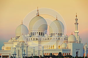 Mosque at sunset