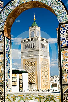 Moschee Tuerm encadréiert dekorative An 