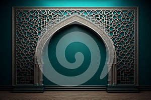 Mosque window with copy space