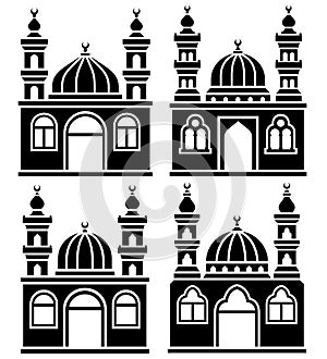 Mosques silhouettes photo