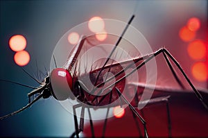 Mosquito bite on skin in macro view