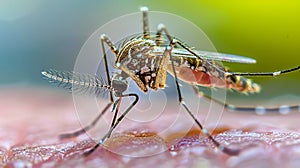 Mosquito bites skin close-up. Selective focus.