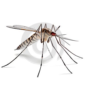 mosquito with blood isolated on white background, Ai generated