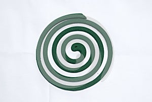 Mosquito coil isolated on white background