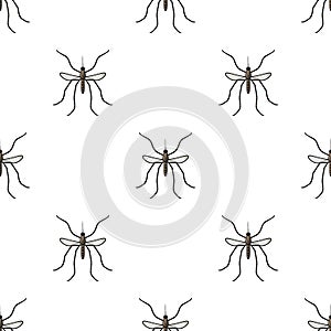 Mosquito icon in cartoon style isolated on white background. Insects symbol stock vector illustration.