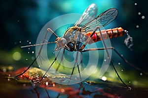 Mosquito macro. Generate Ai