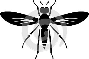 Mosquito - minimalist and flat logo - vector illustration