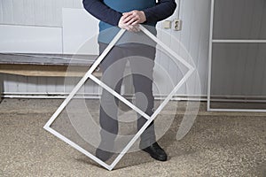 Mosquito net for windows. Manufacture and sale of mosquito nets for plastic windows