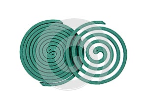 Mosquito repellents coil isolated on white background. Mosquito coil