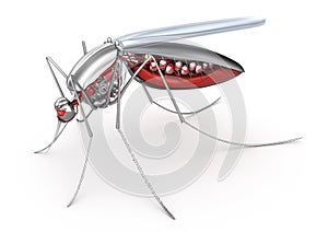 Mosquito. Robot bloodsucker