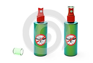 Mosquito spray. Insect protection. isolated on white background. 3d render