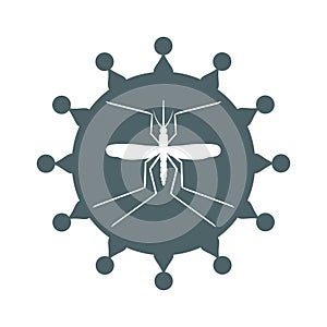 Mosquito and virus icons