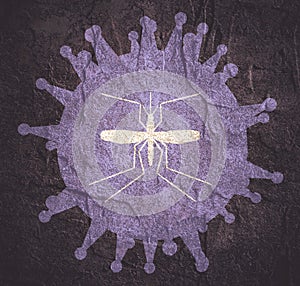 Mosquito and virus icons