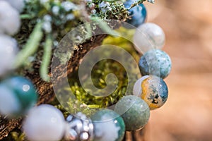 Moss agate in nature detail