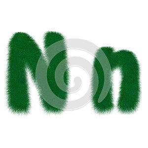 Moss green letter N