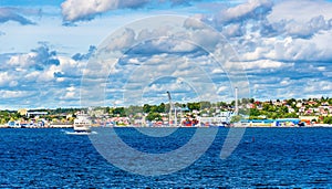 Moss - Horten Ferry crossing Oslofjord - Norway photo