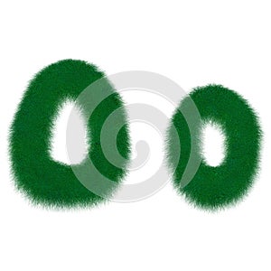 Moss lawny letter O