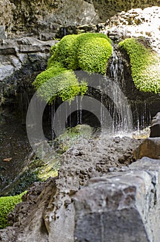 Moss and Rock Waterfall