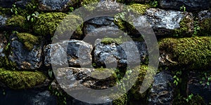 MossCovered Stone Wall Texture Perfect for Design Projects