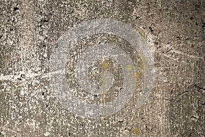 Mossy gray rough concrete wall texture